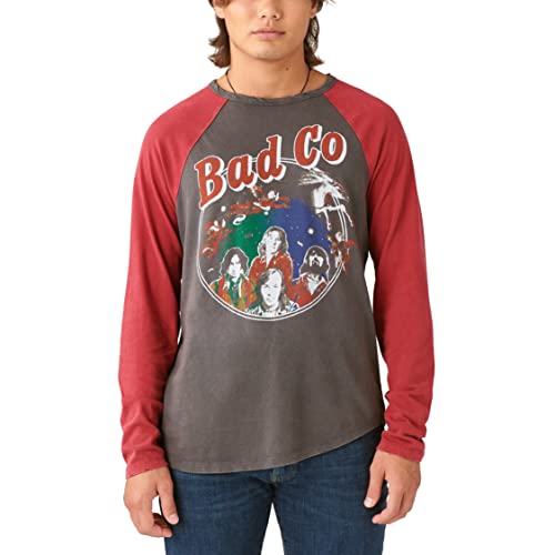 T-Shirt de Baseball Lucky Brand Bad Company pour un look rock décontracté