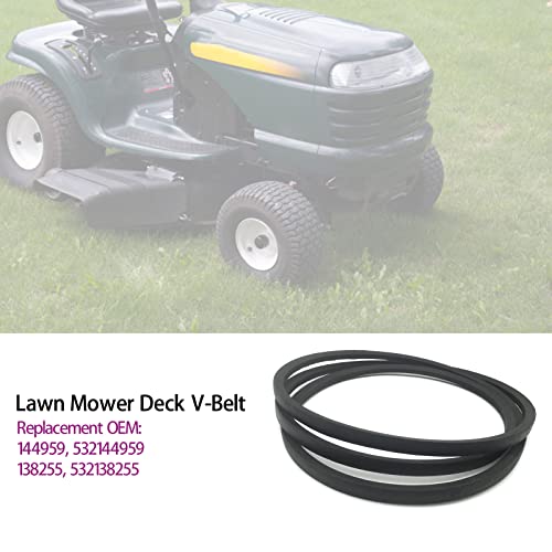 Rinlius 144959 Deck Belt (1/2" X 95") Fits Craftsman Lt1000 Lt2000 Lt3000 Dyt4000 42 Inch Deck Riding Mower, Husqvarna Poulan Ayp Lawn Mower Replaces Oem 138255 532144959 532138255 #TOP1