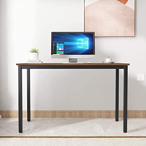 sogesfurniture Computer Desk Office Workstation Desk Study Writing Desk PC Laptop Table Simple Table for Home Office, 120x60x73cm, Walnut BHEU-LD-AC120WN