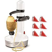 Starfrit Rotato Express 2.0 + 6 Replacement Blades | Updated Model - Electric Peeler White