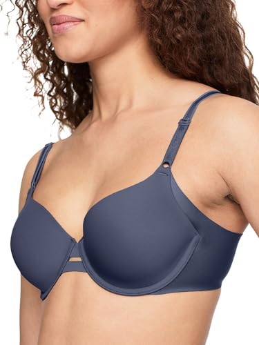 Warner's Women's Blissful Benefits Side Smoothing Underwire Bra, Button Blue,