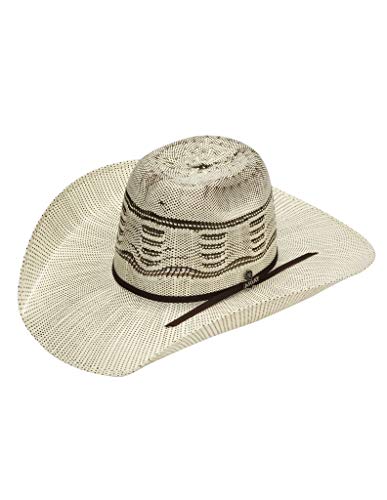 ARIAT Unisex Adult Bangora 2-Cord Chocolate Band Punchy Hat, Ivory/Brown, 7