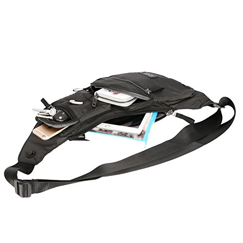 Innturt Nylon Sling Chest Bag Daypack Bicycle Travel Gym Backpack (Black)