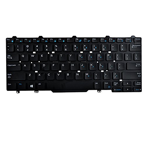 Eathtek Replacement Keyboard Without Frame and Pointer Non-Backlit for Dell Latitude 3340 Series Black US Layout, Compatible Part Number 94F68 094F68 9Z.NB2UW.A01