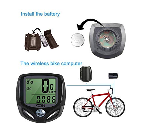 image for ARJudy Bike Speedometer Waterproof Wireless Bicycle Bike Computer and 