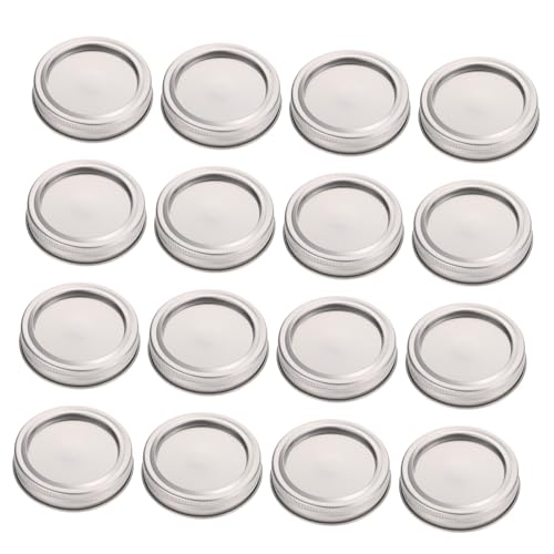 TOYANDONA 20 Juegos Tapas para Frascos Tipo Dividido Anillos de Metal Resistentes Cierre Seguro para Tarros de Boca Regular Protección contra Fugas y Temperatura Accesorios Prácticos para