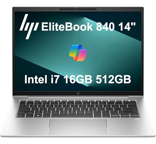 Image of HP EliteBook 840 G10 Business Laptop (14 inch FHD+ Anti-Glare, Intel 10-Core i7-1355U, 16GB DDR5 RAM, 512GB SSD) Backlit, 2 x Thunderbolt 4, 5MP IR Webcam, BO Audio, Wolf Security, Win 11 Pro w / Copilot