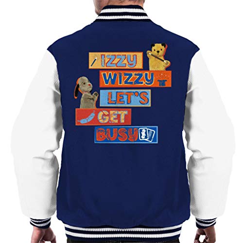 Veste Varsity Sooty Izzy Wizzy Let's Get Busy blouson teddy homme noir et blanc style américain