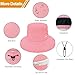 Sun Hats for Women Bucket Hat UV Protection Fishing Hat Wide Brim Safari Hats 2 in 1 Zip-Off Sun Visor Hats UPF 50+(1Pack-Pink)