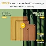 Wood Cutting Board, Carbonized Bamboo Cutting Boards Set With Smooth Surface & Easy Storage For Busy Kitchens, Ideal Charcuterie & Chopping, Durable, Knife-Friendly (4Pcs) - Image 2