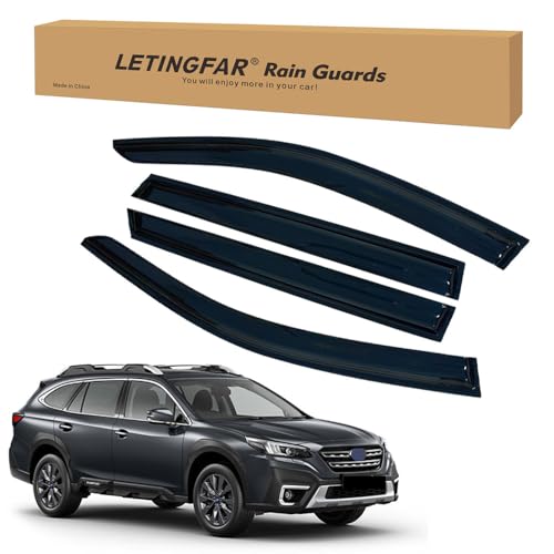 LETINGFAR Window Visors Rain Guards for Subaru Outback 2020 2021 2022 2023 2024 Accessories, Wind Deflectors Vent Shades for Subaru Outback by LETINGFAR - Used condition - US$17.87
