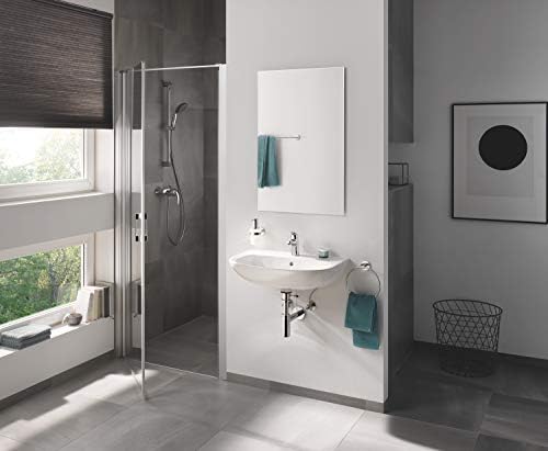 GROHE BauCosmopolitan Towel Rail - Bathroom Wall Mounted Towel Holder (Metal, Concealed Fastening, Including Screws and Dowels, Suitable for Gluing), Size 520 mm, Chrome, 40459001