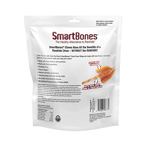 SmartBones Rib and Wing Chicken Vegetable Chews #TOP23