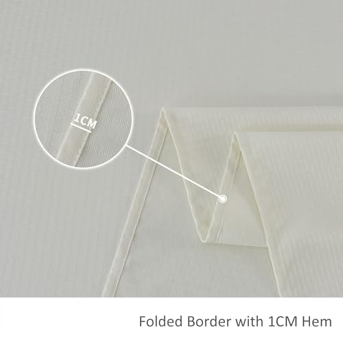 Image of maxmill Square Jacquard Tablecloth Waterproof Spillproof Wrinkle Resistant Soft Weaved Design Table Cloth for Dinner and Party Washable Fabric Cover, Indoor and Outdoor Use, 60 x 60 Inch, Ivory