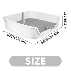 ALL FOR PAWS Pee Pad Holder, Dog Litter Box Large Size, Dog Pads/Puppy Pads Holder, Dog Potty Tray for Dog Potty Training,24.8" x 24.8" ALL FOR PAWS Pee Pad Holder Dog Litter Box Large Size Dog PadsPuppy Pads Holder Dog Potty Tray for Dog Potty Training248 x 248