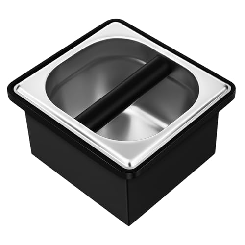 TOPPERFUN Caja Comedero Para De Cafe Inoxidable Una Vez Café Balde Suelo Amoladora Golpear Basura Cubo De Aldaba De Cafe Black