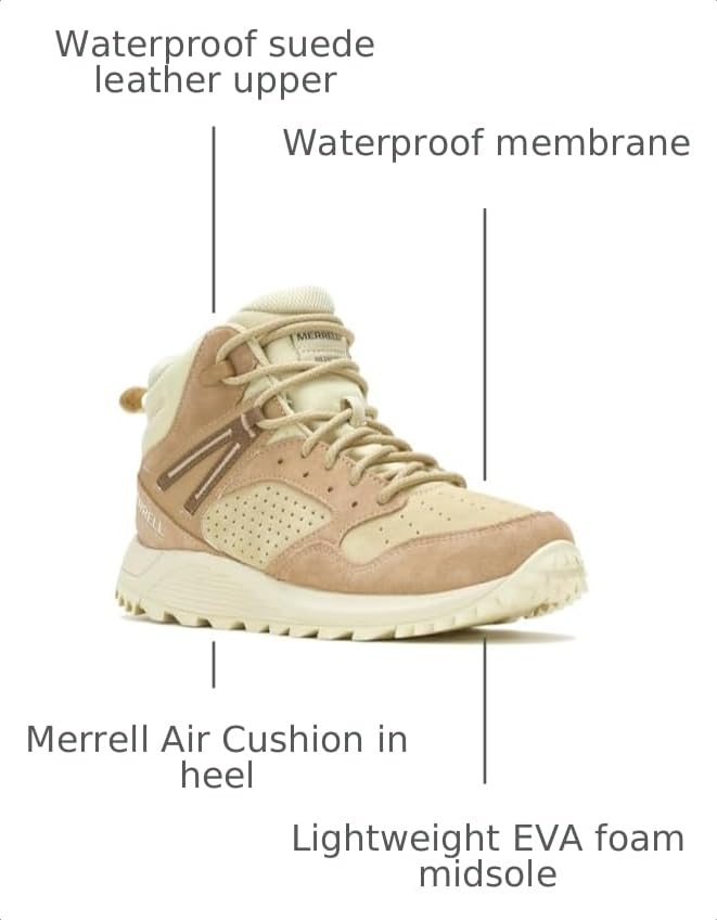 Image of Merrell Women's Wildwood Mid Leather Waterproof Hiking Boots