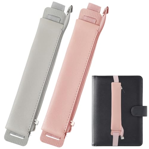 Elastic Pen Holder for Notebook, 2 Pcs Notebook Pen Holder Adjust...