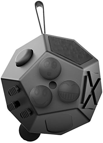 Maxboost Fidget Cube Advanced (12 Sided) Reduces Stress / Anxiety / Focus for Children, Students, Teens, and Adults [Dodecahedron Dice Toy] Great for School,Office,Home [Prime 12-Side Figit Puzzles]