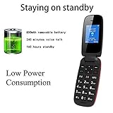 USHINING Unlocked Flip Mobile Phone Pay as You Go Simple Dual SIM Basic Button Sim Free Clamshell GSM Feature Phone 1.8"……(Black) - Image 5