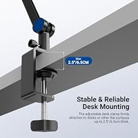 NEEWER Basics MS050 31" Flexibler Mikrofon Tischständer Halterung, Blau – Ansicht 4