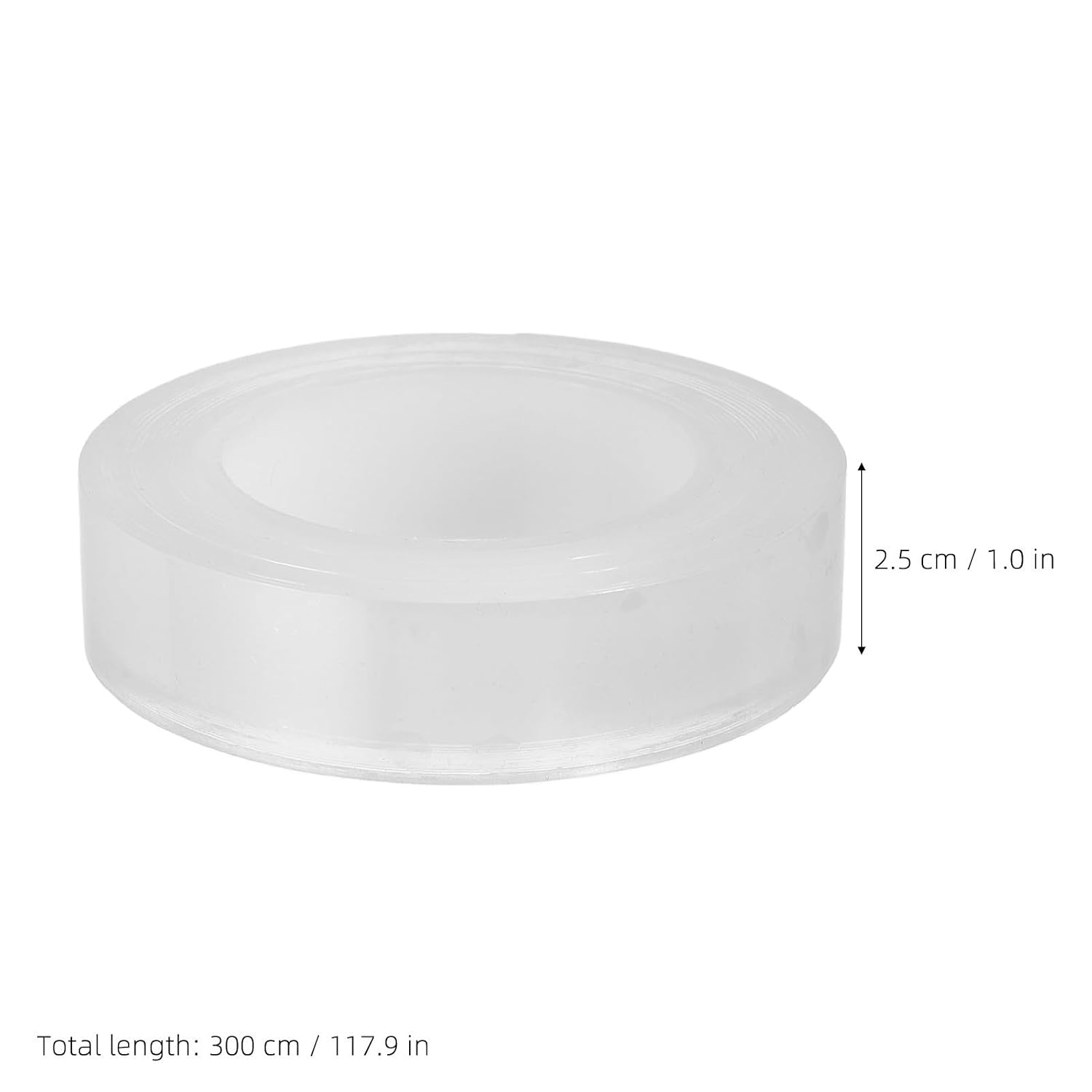 2pcs Sliding Tape for Curtain Rings and Rods, 9.8ft Plastic