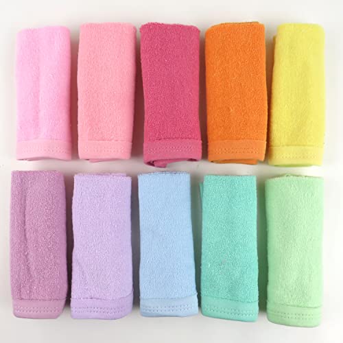 HonestBaby 10-Pack Organic Cotton Baby-Terry Wash Cloths, Rainbow Pinks, One Size by HonestBaby - Image 2