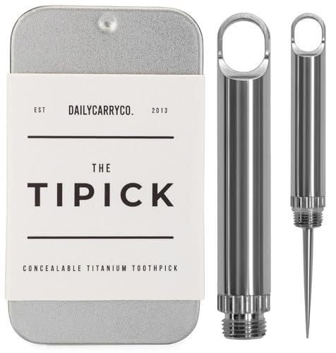 DAILYCARRYCO. Micro tipick Outdoor Toothpick EDC Keychain Tool Camping Picnic with Protective Case Holder