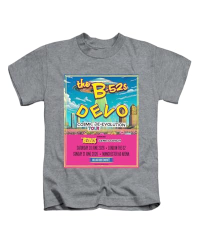 Image of New Spirit Original Devo Cosmic De-Evolution Tour Iconic b52s Novelty 70s Cool Trendy Tee T-Shirt Funny Unisex T Shirt Top Heather Grey