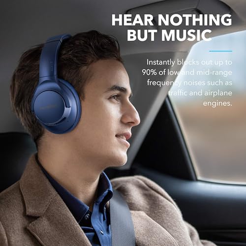 image for Soundcore Anker Life Q20 Hybrid Active Noise Cancelling Headphones, Wi