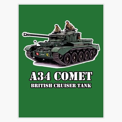 WW2 British cruisader Tank Magnet Reusable Flexible Magnetic Sticker 5"