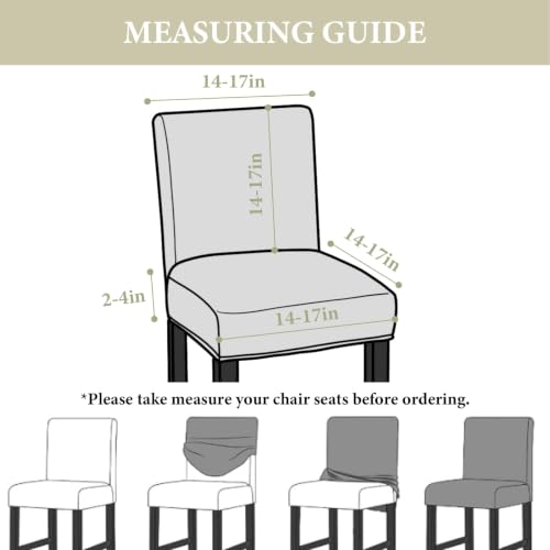 Image of Bar Stool Covers Counter Chair Slipcovers Set of 2,Color 02 | Stretch Barstool Seat Covers,Washable Removable Pub Tall Stool Slipcover,Bar Chair Cover for Kitchen Dining Room Cafe