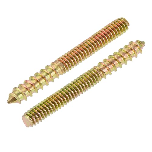 uxcell 1/4-20 x 2-1/4" Hanger Bolts Double Head Dowel Screw for Wood Furniture 20pcs