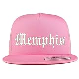 Trendy Apparel Shop Old English Font Memphis City Embroidered 5 Panel Mesh Cap - Pink