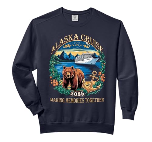 Matching Family Friends and Group Alaskan Alaska Cruise 2025 Comfort Colors Adult Sweatshirt