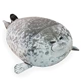 SWZY Foca de Peluche de Juguete,Chubby Seal Pillow,Linda Almohada de Felpa de Focas,Muñeco de Peluche Animal Focas Gris Toy Navidad para Niños y Parejas(30cm)