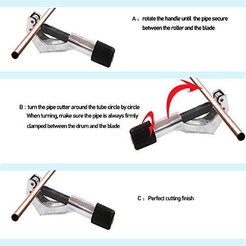 Nuwfrog Tubing And Pipe Cutter 1/4 To 1-5/8 Inch With Extra Blade And Reamer For Cutting Aluminum/Plastic Tube/Copper/Thin Stainless Steel/Pvc/Brass Pipe. #TOP4