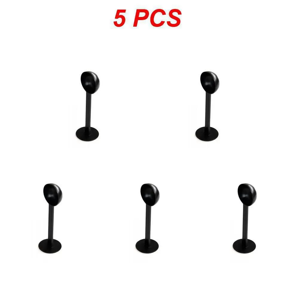 Cuchara de café 2 en 1 para café en polvo, cuchara de medición de plástico y acero inoxidable, 5 cucharas de plástico