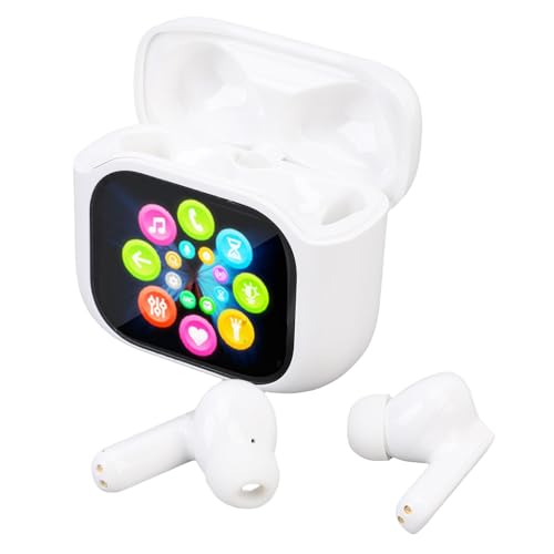 Diyeeni Fones de Ouvido de Tradução Em Tempo Real - Dispositivo de Tradução Sem Fio Com Suporte para Mais de 140 Idiomas, Fones de Ouvido Com Cancelamento de Ruído Com Tela Sensível Ao (Branco)