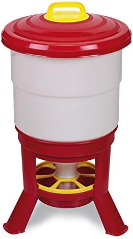 FINCA CASAREJO Tolva Gallinas SILO Premium 50 L - Comedero Grande con Patas para Aves de Corral - Tolva de Gran Capacidad para gallinas, Fabricada en plástico Resistente