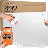 Berdsen Infrarotheizung 960W - WiFi Tuya - Heizplatte - App-Steuerung - Energiesparend - Überhitzungsschutz - Infrarot Heizung - Weiß