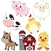 Blulu Farm Animal Party Decorations and Supplies, Farm Animals Decor for Baby Shower, Birthday Party Essentials with 80 Glue Point Dots (35 Pieces Farm Animal Cutouts)