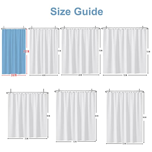 Grey Forest Mountain Shower Curtains Nature Landscape with Hooks 36x72 IN by Baocicco - Used condition - Image 4