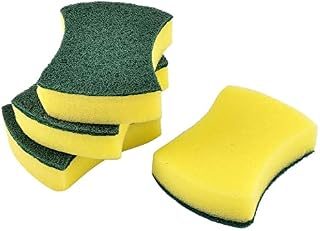 XYZOOM Scouring Pads Non-Scratch Scouring Sponge Scrub Pads Multi Purpose Bowl Dish Cleaning Tool Stain Dirt Remover Pad 4 Pcs(bd7ce bbf46 daf09 2e0bf 3b743 cd747