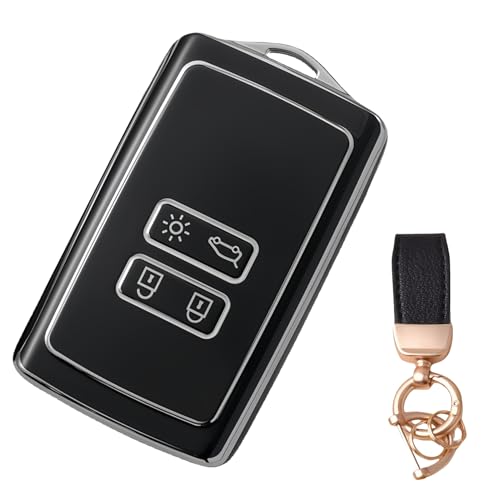 NEUHOO Accessori auto per Dacia Duster 3 2024-2025 custodia portachiavi e portachiavi, custodia per chiavi in silicone Dacia (nero-1)