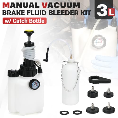 3L Manual Brake Bleeder Fluid Pump with 1L Brake Bleed Bottle and 4 Master Cylinder Adapters,Professional Brake Bleeder Kit Suitable for Most Brake Mast Cylinder Reservoirs by Generic - Image 4