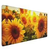 Sunshine Sunflower Field podkładka pod mysz 40 x 90 cm duża podkładka pod mysz do gier do biura, gier, PC, laptopa, biurka