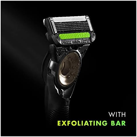 Gillette Labs Men's Razor + 1 Razor Blade Refill, with Exfoliating Bar, Gift for Men, Includes Premium Magnetic Stand, Black & Gold Edition