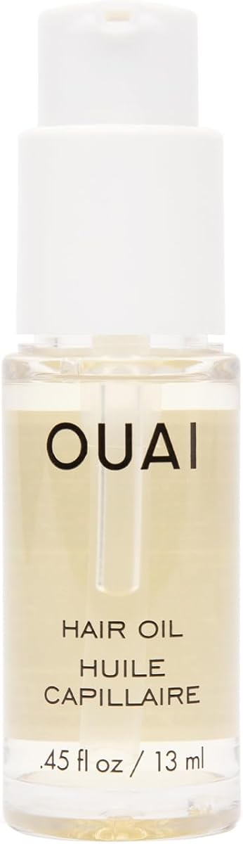 Aceite para el cabello OUAI tamaño de viaje: ayuda a reducir el encrespamiento (0.45 onzas líquidas) | Añade brillo y suaviza las puntas abiertas - Fórmula segura para el color - Sin parabenos, ftalatos ni sulfatos