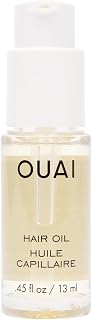 OUAI Hair Oil Travel Size: Heat Protectant for Frizz Control, Shine & Split Ends - Color Safe, Paraben-Free 0.45oz